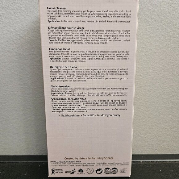 GRATIAE FACIAL CLEANSER - 4.05 fl oz / 120 ml - BRAND NEW - SEALED - Picture 3 of 5